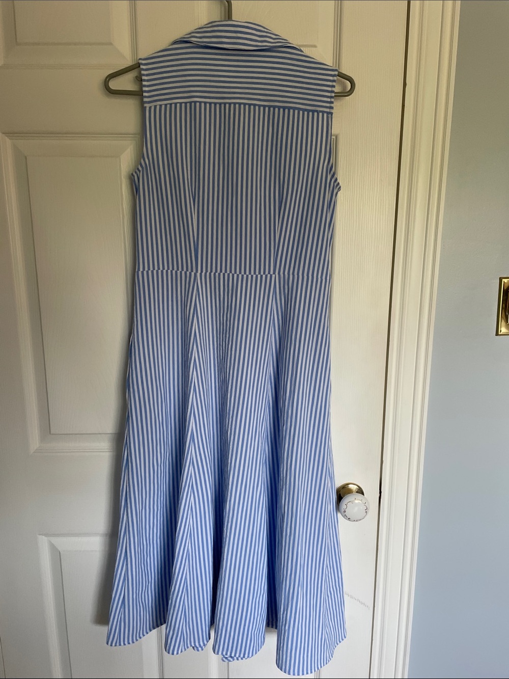 Tommy Hilfiger Sleeveless Blue and White Stripe Dress - Picture 2 of 3